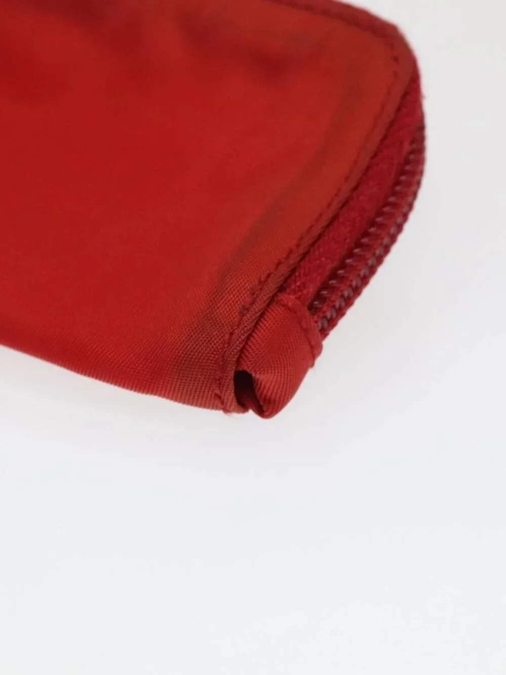PRADA Sports Pouch Nylon 2 Set Red Beige Auth bs20324